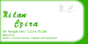 milan czira business card